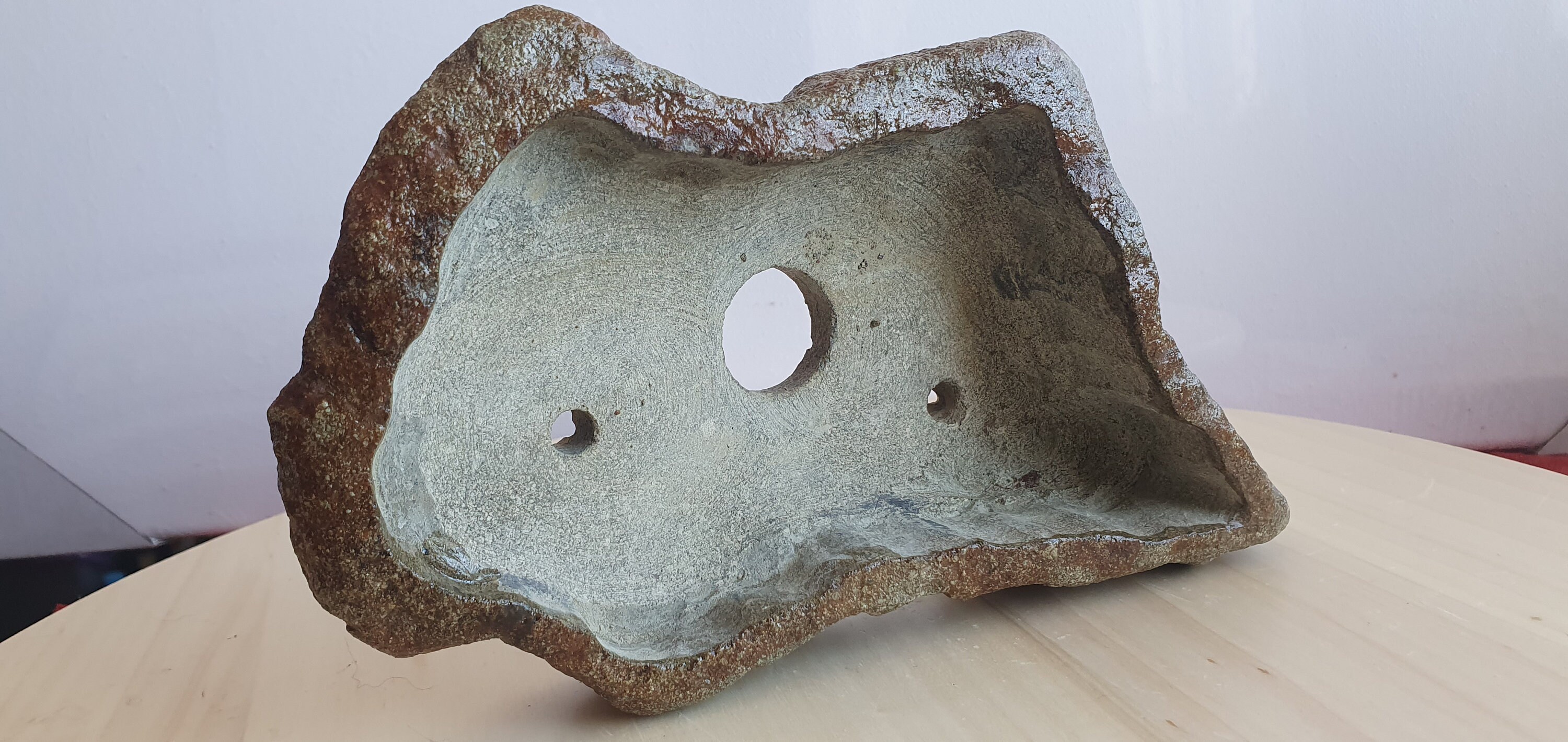 Stone Bonsai Pot Planter Suiseki Inspired Etsy