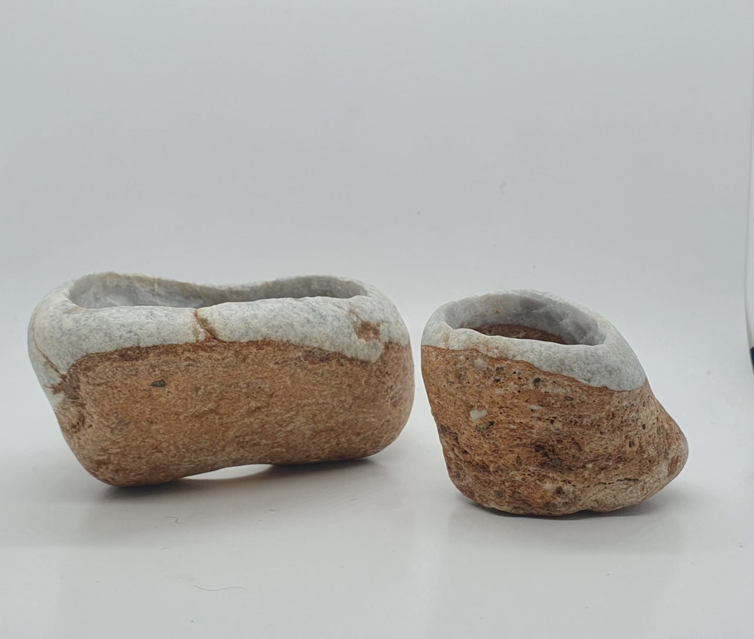 Stone Bonsai Mame Pots Planters Suiseki Inspired Etsy