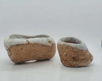 Stone bonsai mame pots | Planters| Suiseki inspired