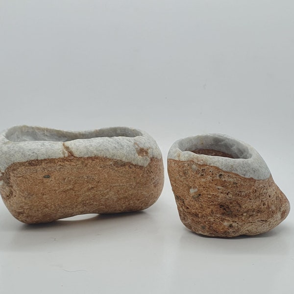 Stone bonsai mame pots | Planters| Suiseki inspired