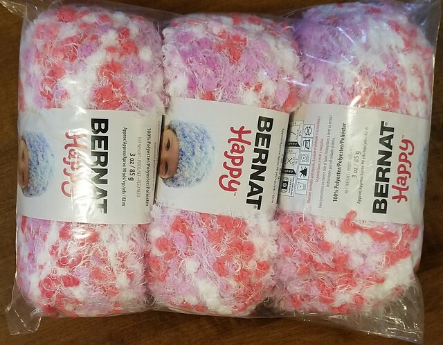 Bernat Happy 3 Skeins Rosebud Super Bulky Pom Pom Eyelash Yarn Discontinued Etsy