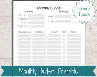 Easy Monthly Budget Planner: Minimalist Printable (PDF)