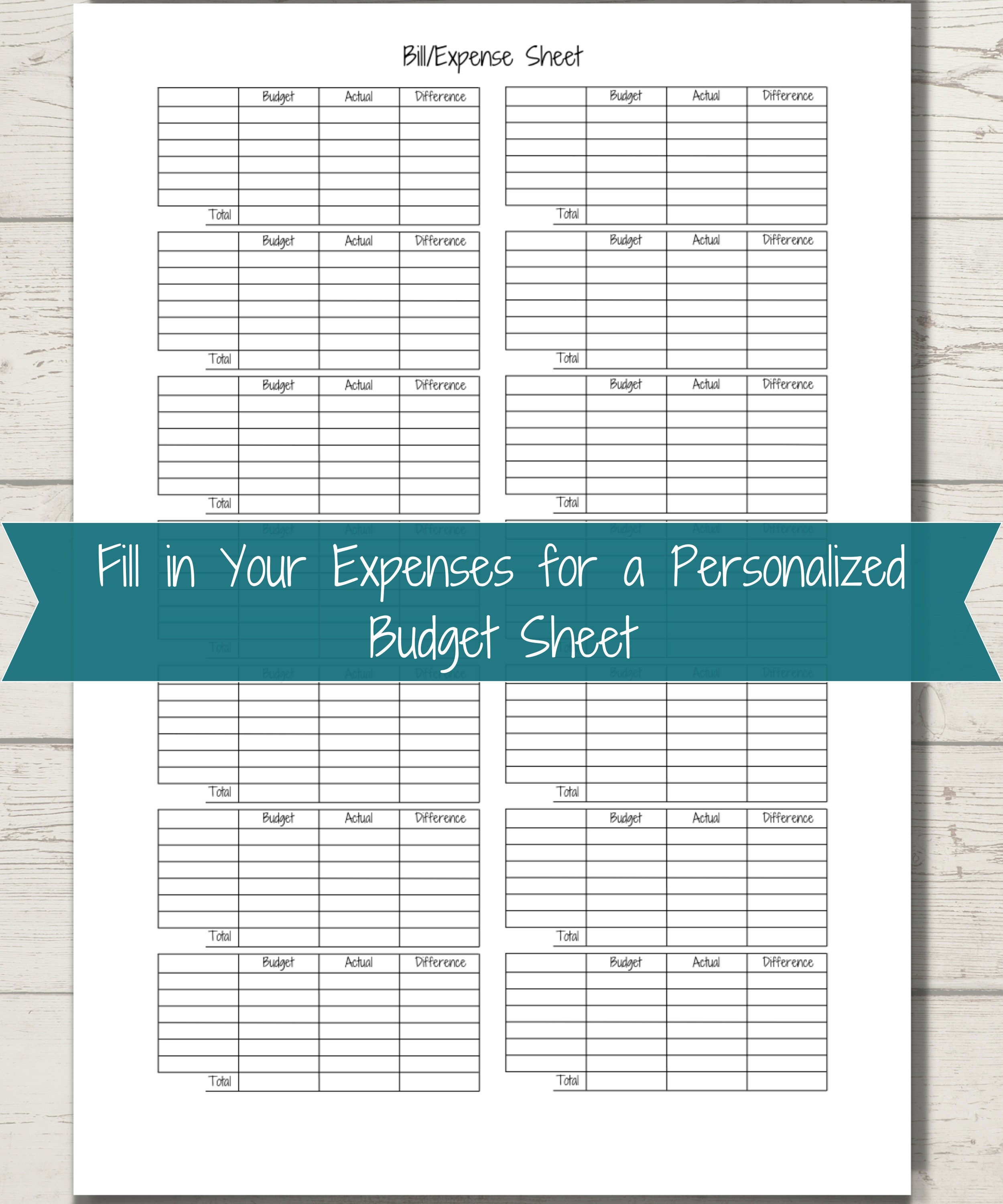 Printable Budget Template, Weekly Budget Planner, Biweekly Budget ...