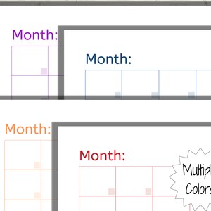 Blank Perpetual Calendar Printable Blank Minimalist Planner - Etsy