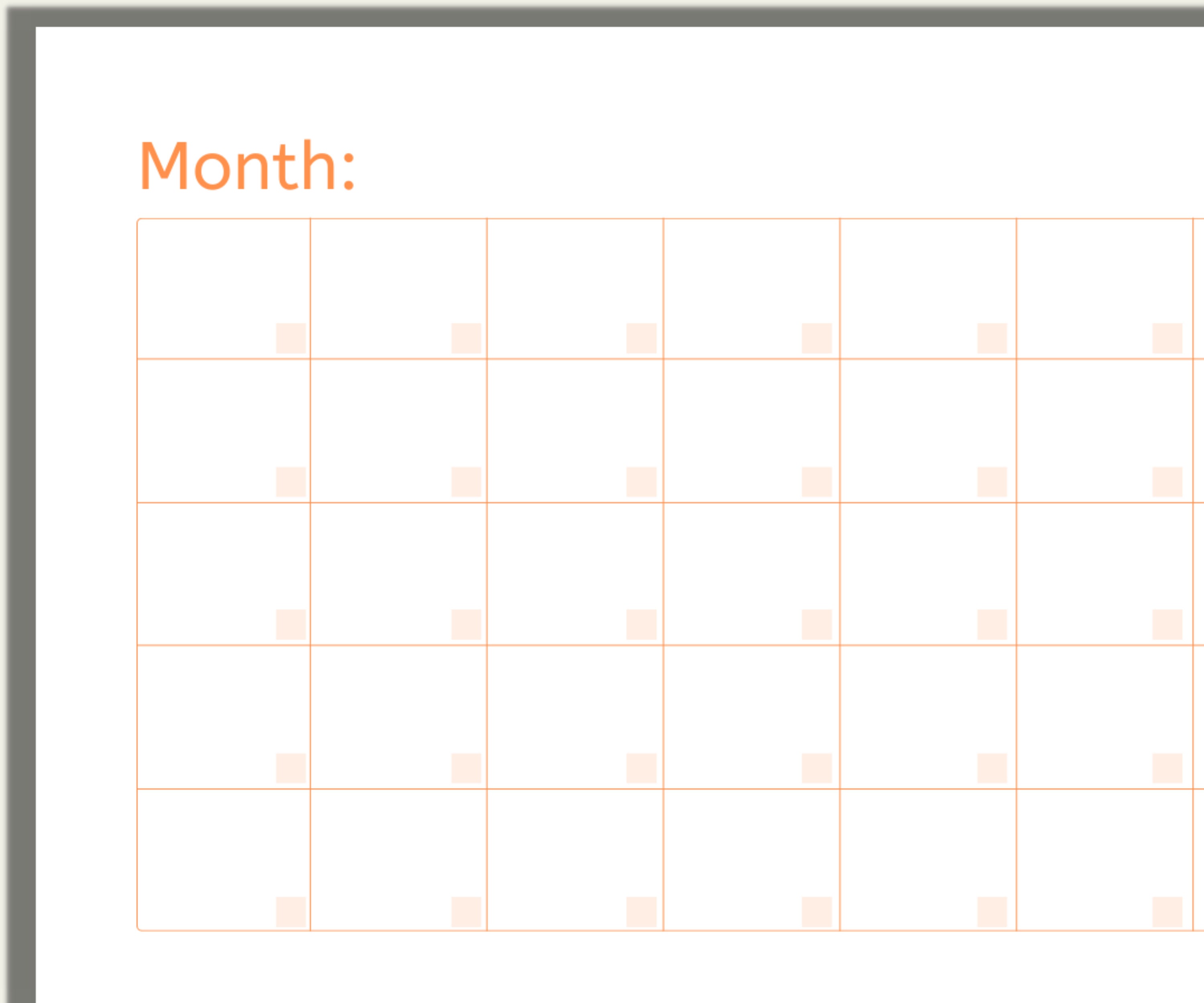 Blank Perpetual Calendar Printable, Blank Minimalist Planner, Binder