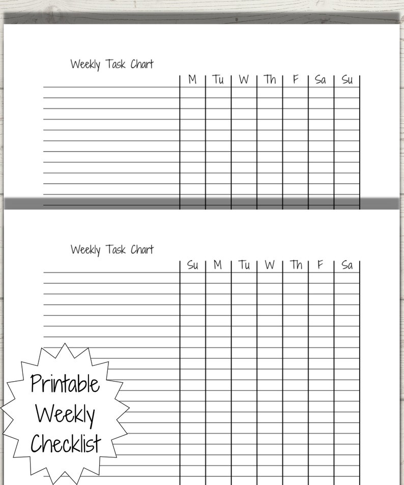 Checklist Template, Daily Habit Tracker, Cleaning Checklist, Household ...