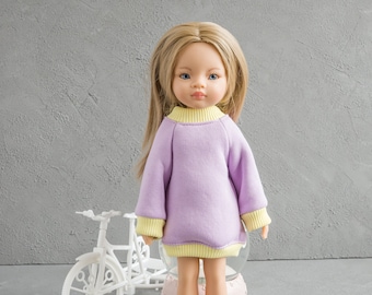 Paola Reina doll clothes. Long sweatshirt for 12 inches Las Amigas dolls. 32 cm doll clothes.