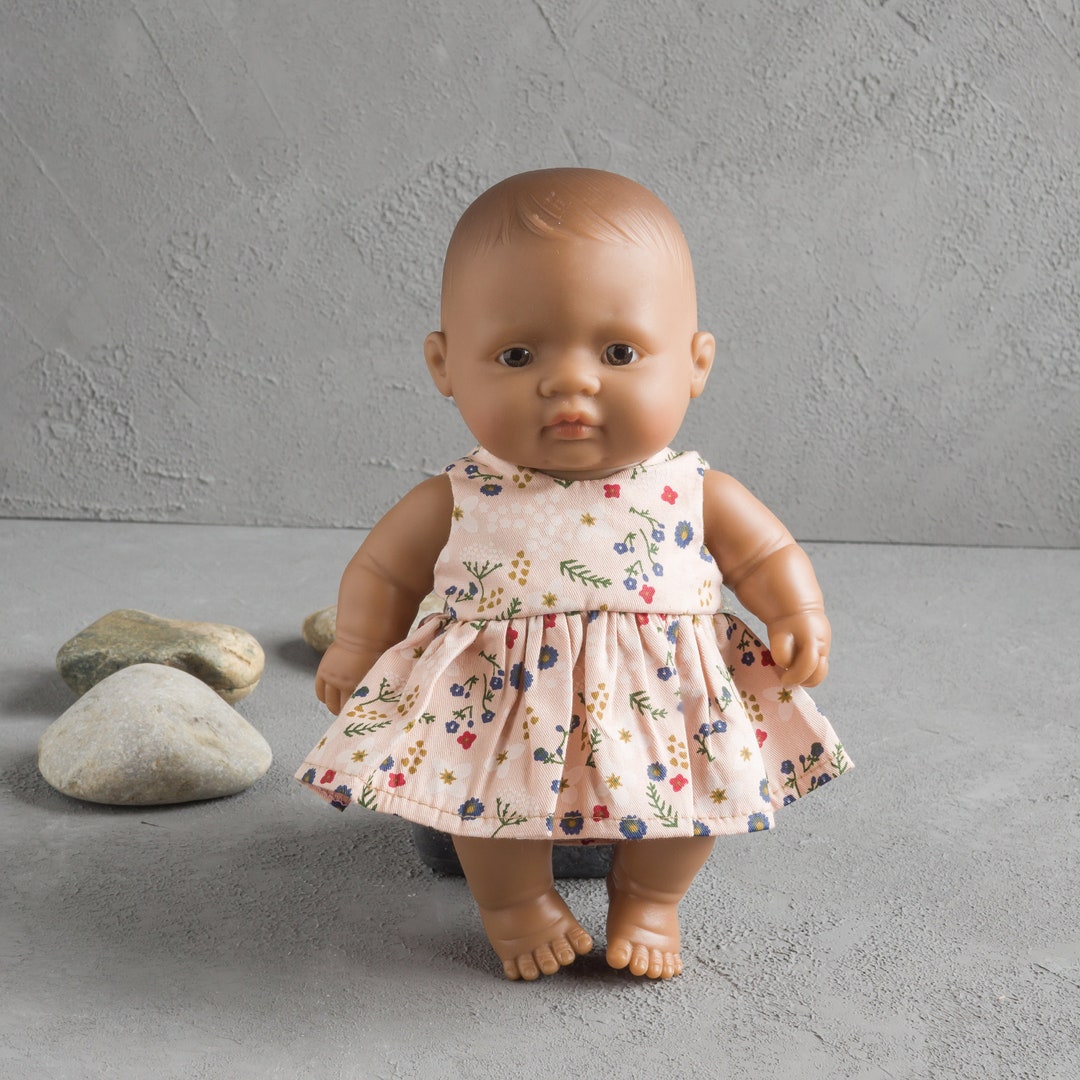 Miniland Doll Clothes. Cotton Dress for 21 Cm Miniland Baby Doll. 89