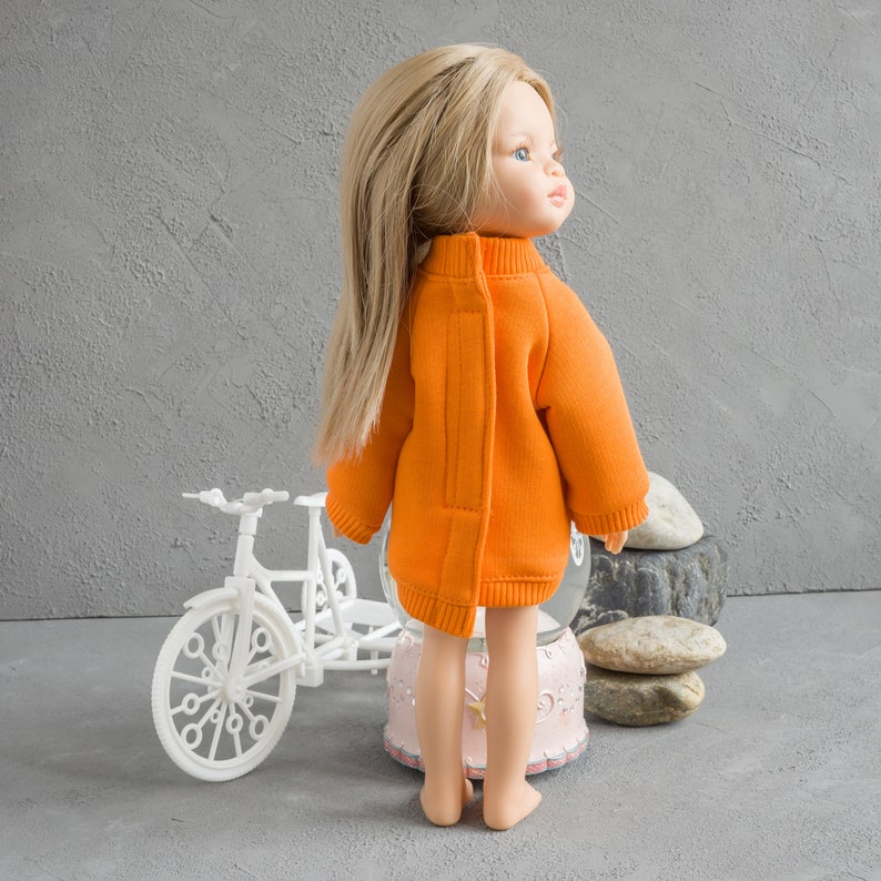 Paola Reina doll clothes. Long sweatshirt for 12 inches Las Amigas dolls. 32 cm doll clothes. image 6