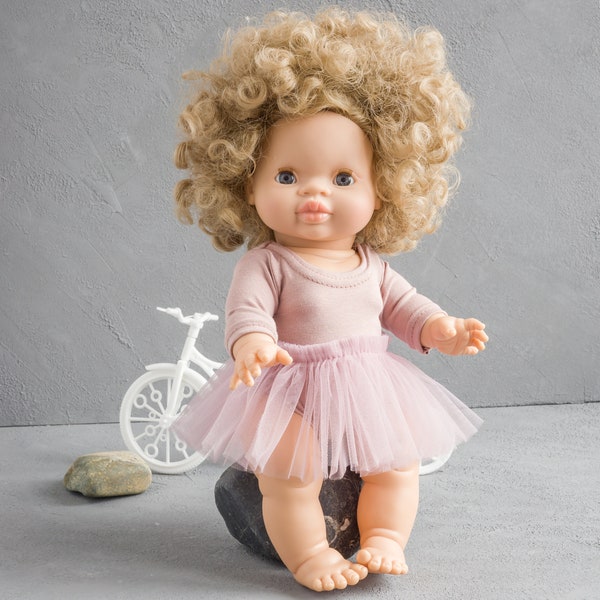 Paola Reina clothes. Bodysuit, tutu skirt for 13-15 inches dolls. Minikane clothes. Paola Reina doll clothing.