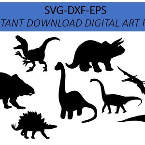 Dinosaur clipart, Dinosaur clip art bundle of 10 SVG,DXF and the EPS Files