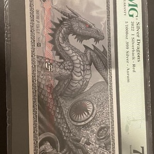 SilverBack Silver Dragons 1/1000 of an Ounce of .999 Pure Silver Limited Edition Collectable Certified from PMG