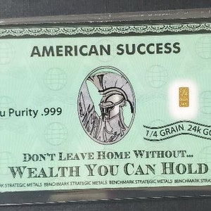 1 Each American Succes  1/4 Grain Fine pure 24K .999 Gold