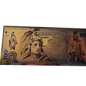 100 M,Gram Freedom Goldback 1 Each of .999 fine 24k Gold protected between layers of durable polymer