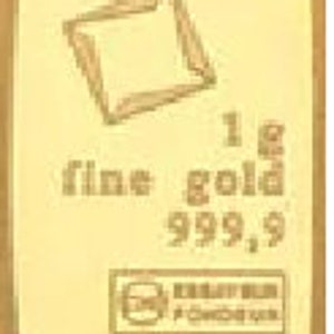 Valcambi 1 gram Gold CombiBar GRAM 999.9 24K  FINE GOLD Bars
