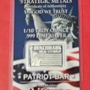 1トロイオンス純銀バー　「アメリカ自由の旗」 Liberty Flag Silver Bar - 1 Troy Ounce, .999 Pure
