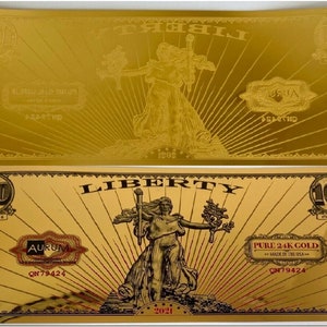 Liberty Pure 24K Gold 100 Milligrams Made in the USA Gold back