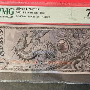 SilverBack Silver Dragons .999 Rent Silver Samlarobjekt, Begränsad Upplaga Slutet Allt Det Mest Borta