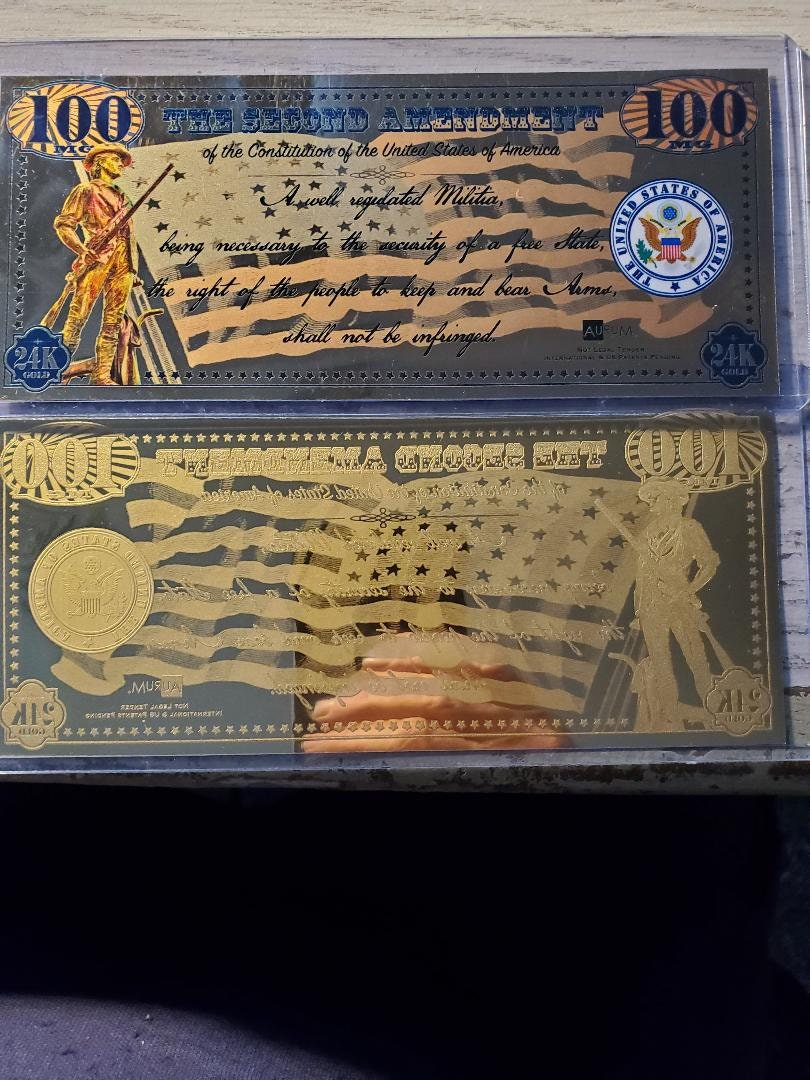 2nd Amendment 100mg 24-karat Gold Aurum Note - Etsy