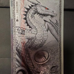 SilverBack Silver Dragons 1/1000 of an Ounce of .999 Pure Silver   Limited Edition Collectable