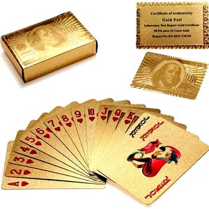 Luxurious 24K Gold Plated Playing Cards