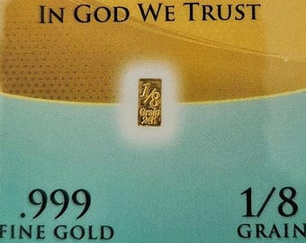 2 Stück 1/8 Grain Fine 24K .999 Gold