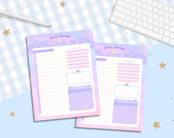 Dreamy Daily Planner 2025 / Tear Off Notepad / Productivity Organizer / Undated To-Do List Time Management /Desk Memo pad for Work and Study
