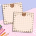 Kawaii Bear Notepad / Cute Gingham Stationery / to Do List Memo Pad ...