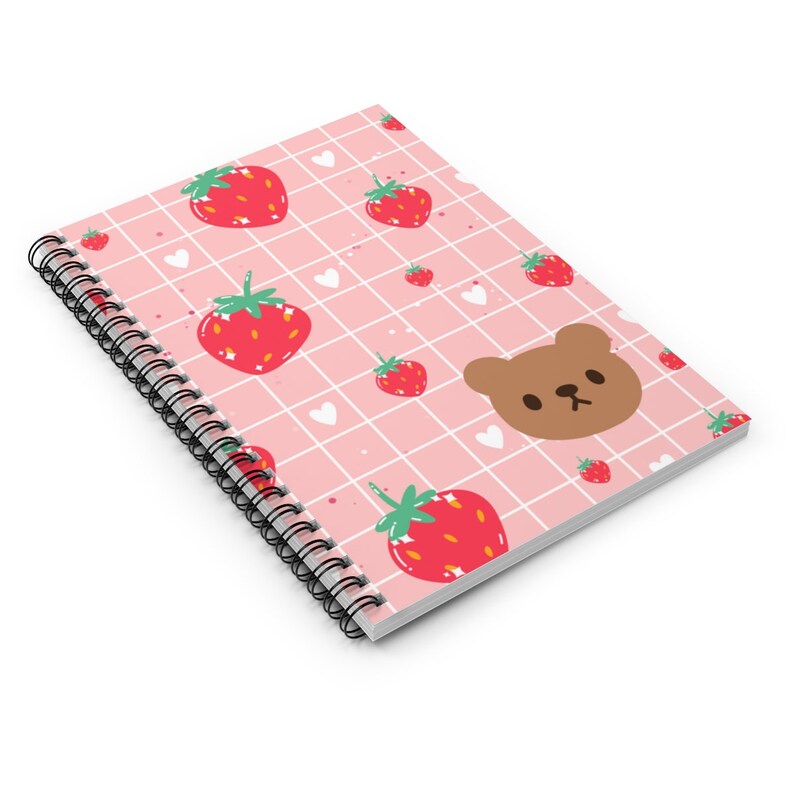 Cute Spiral Notebook Journal Lined Paper Ruled Journals Etsy