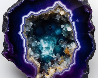 3 Geode Crystals Digital Art Download