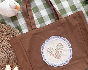 The Binnie Flower Cottagecore Tote Bag