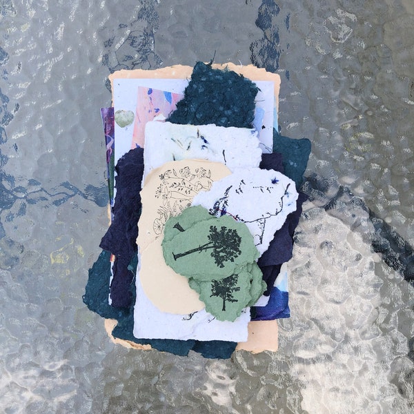 Handmade Paper Collage Scrap Pack
