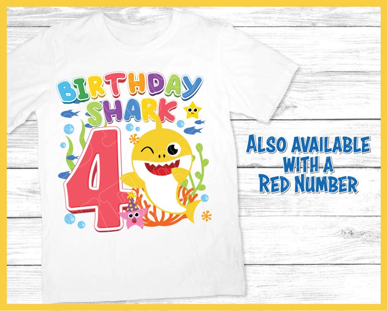 Baby Shark Birthday Shirt Baby Shark Shirt Birthday Shark Etsy