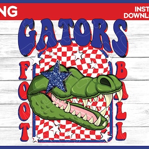 Gators preppy mascot png | red white blue | digital download