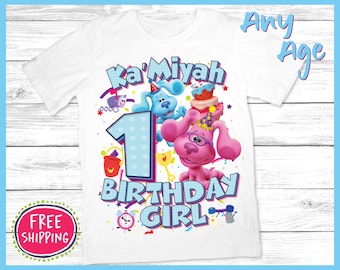 Blues Clues Birthday Girl Shirt - Personalized Blues Clues Birthday T-Shirt, Blues Clues Birthday Outfit