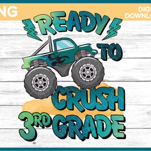 3rd Grade Boy Shirt Image - 3rd Grade png for boy - Crushing 3rd Grade design