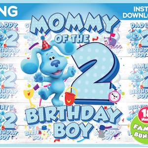 Blues Clues Birthday Boy Family Bundle | Birthday Boy Family Matching Shirt Designs | 2nd Birthday Family Bundle