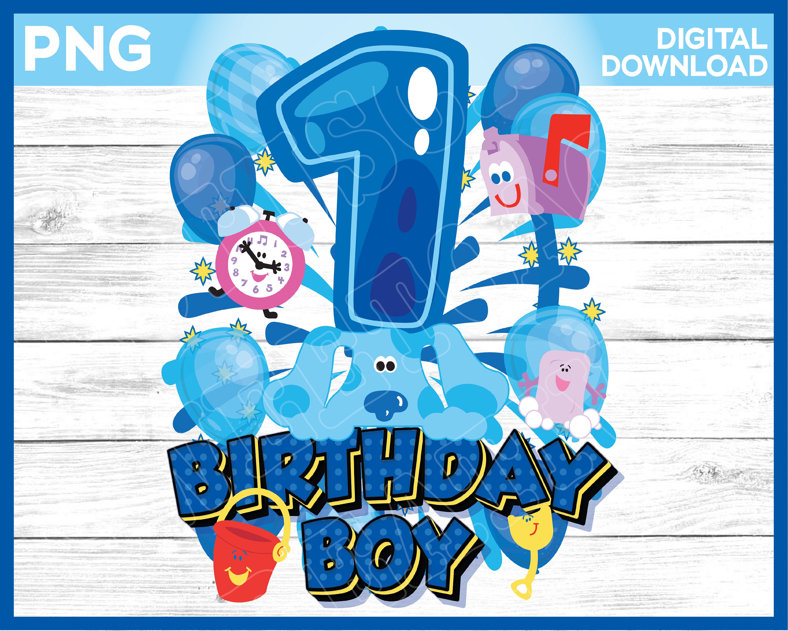 Blues Clues Birthday Boy Age 1 Png Image / Birthday Boy Image - Etsy ...