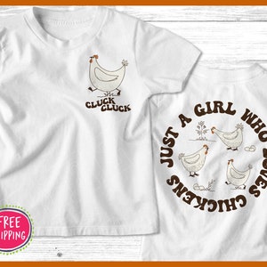 Just a girl who loves chickens shirt, Kids Shirts, Chicken Shirt for kids, Chicken Lover Shirt, Funny Kids Shirts