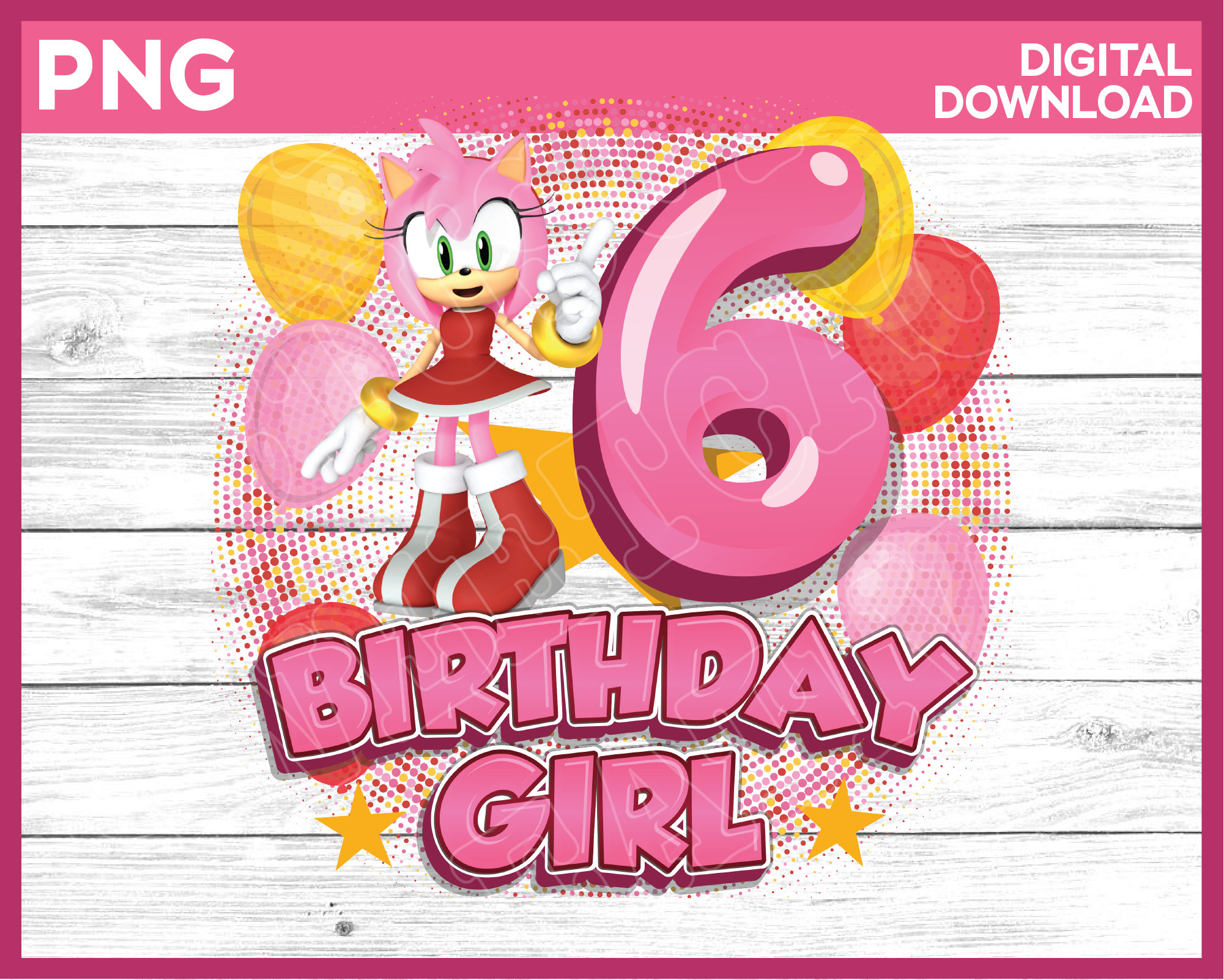 Amy Rose Cutout Birthday Sonic Theme Girl Birthday Party