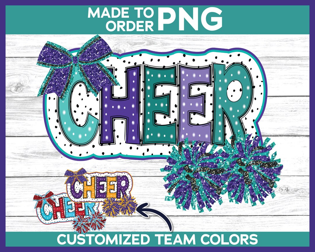 Custom Cheer PNG, Cheerleader Graphic Design, Custom Cheer Team Colors ...