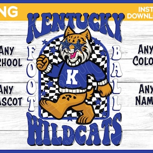 Wildcats preppy mascotte png | Conception de mascotte d'école personnalisée | téléchargement numérique | École de sublimation png