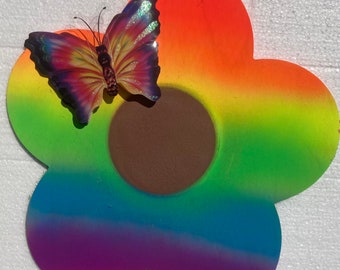 Butterfly on Rainbow Wildflower