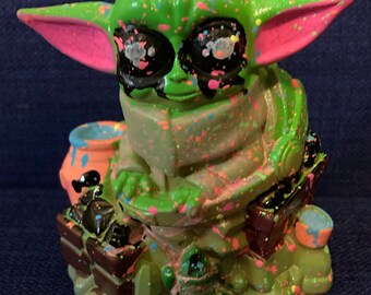 Custom Abstract Pop Art Grogu The Mandalorian