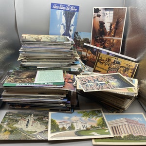 15 Vintage Old Unused Postcards - Random Assortment of USA, International, Landmarks, Vacations, Hotels, Foreign Languages, Landscapes