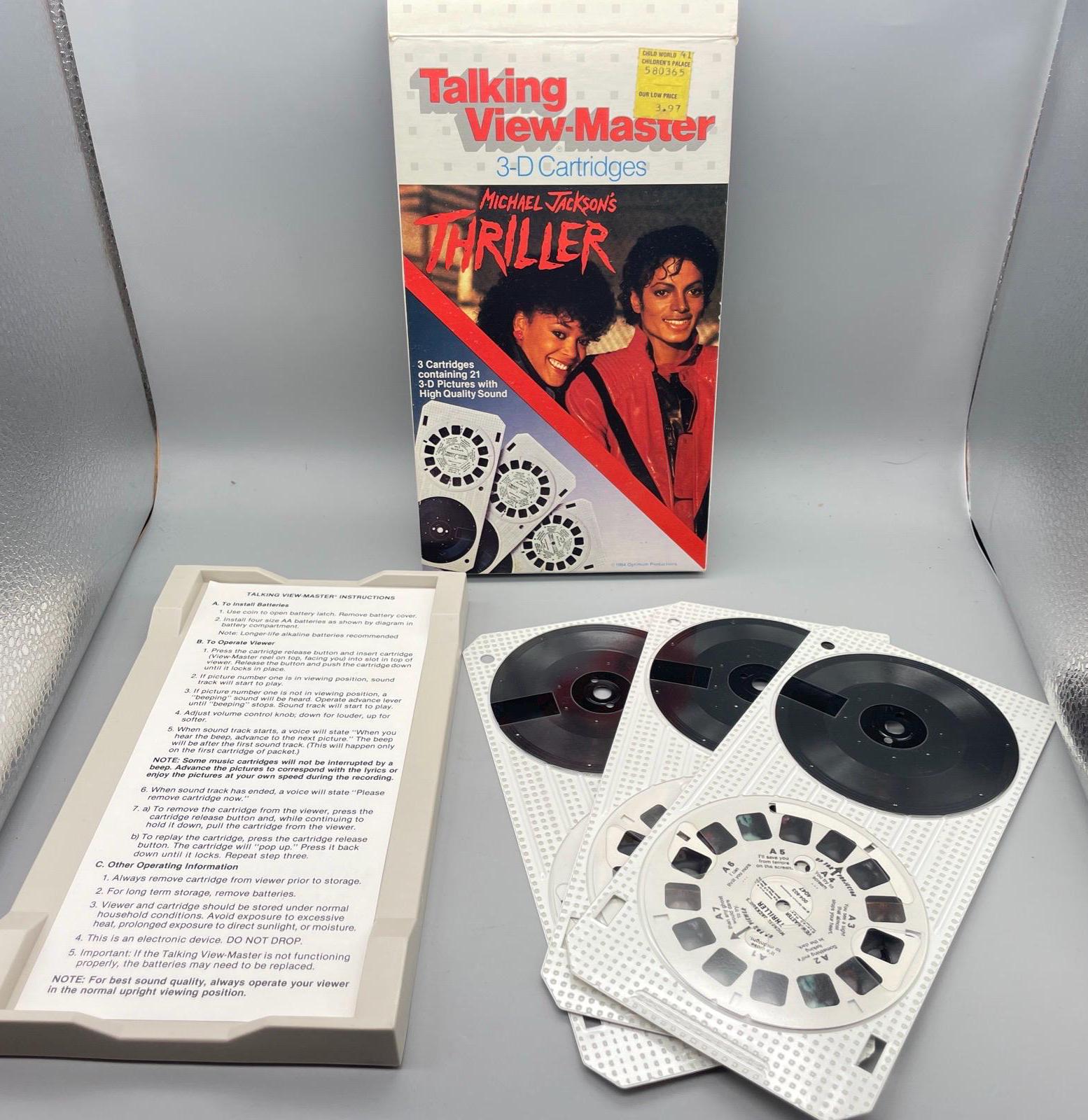 Vintage View Master TALKING Reels Complete Set Michael Jackson's
