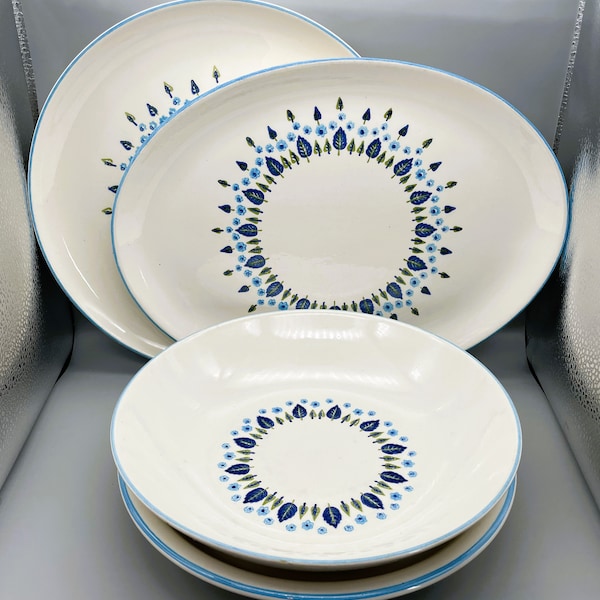 Vintage Marcrest Swiss Alpine Serving Platters Plates - Large Serving Dish, 2 Platters, Bowls & Tray - Sold Individually