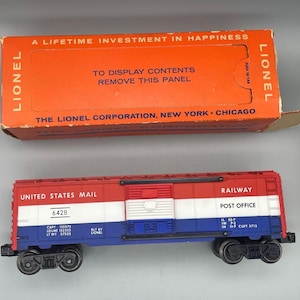 Lionel #6428 Original United States Mail Railway Post Office Car, Postwar, High-Grade Condition, In Original Box!