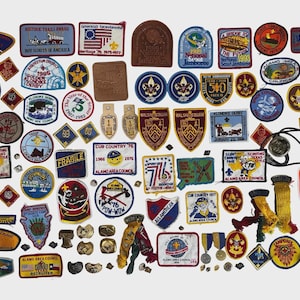 Vintage 1960s - 1980s Boy Scouts of America Webelos Cub Scouts Tiger Cubs Iron On Patches, Emblems, Sew Ons, Pins, Neckties, Badges + More!