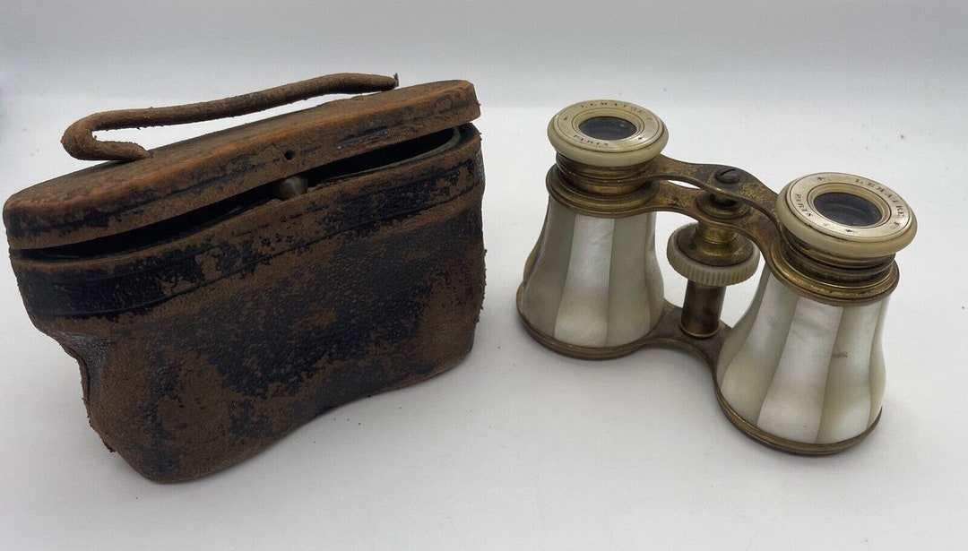 Vintage LEMAIRE FI Paris Mother of Pearl Opera Glasses Brass Etsy